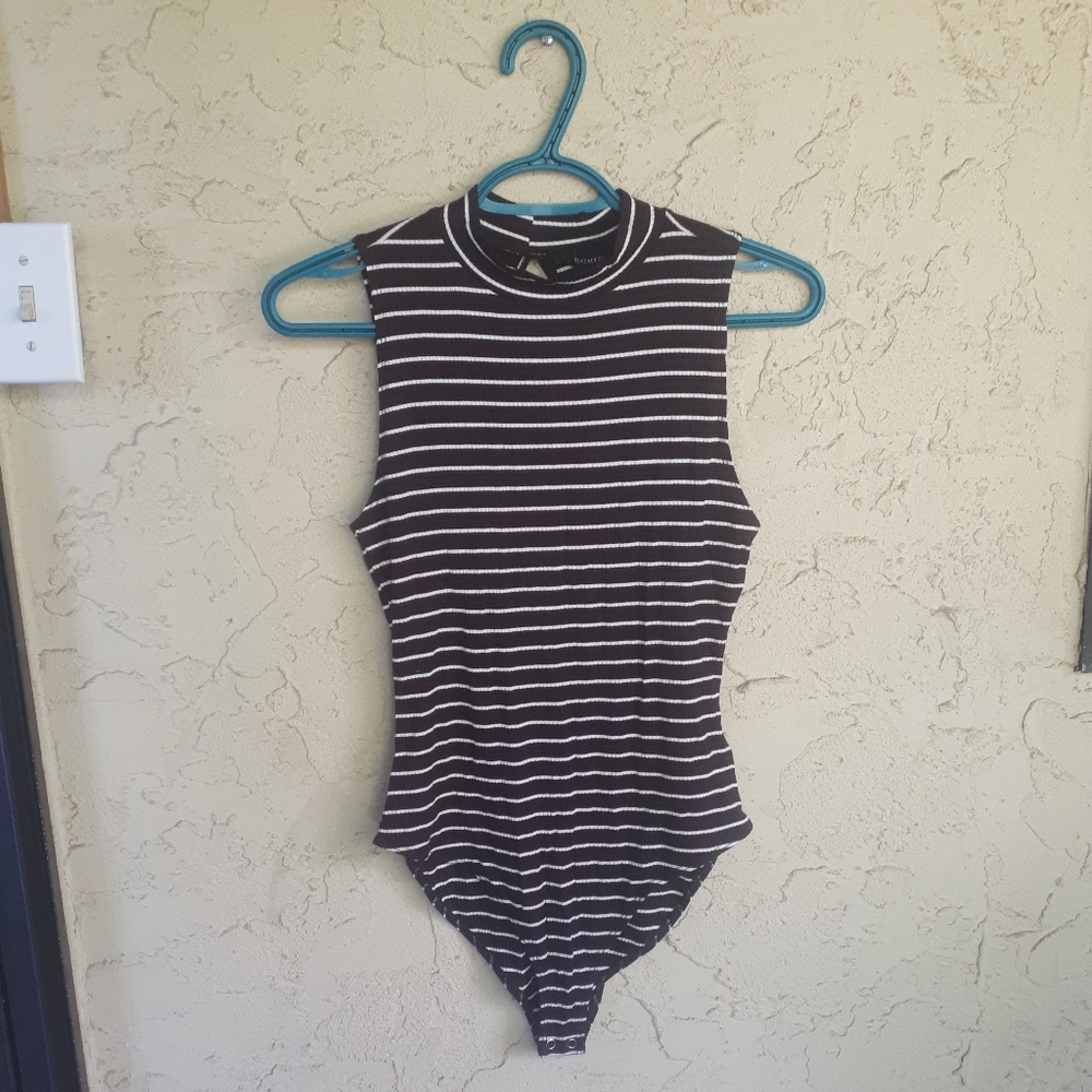 Mock Neck Turtleneck Ribbed Bodysuit Forever 21